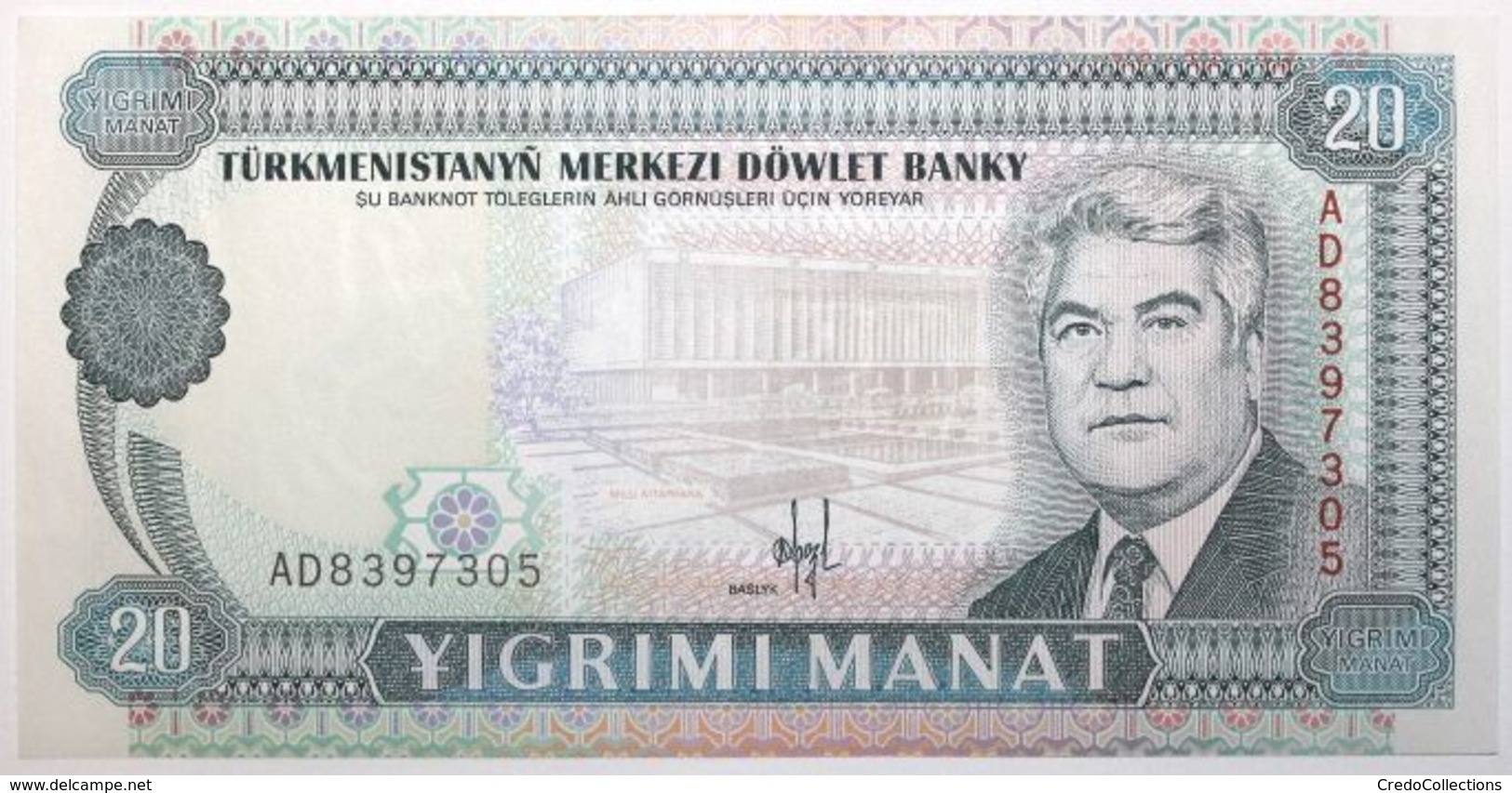 Turkménistan - 20 Manat - 1993 - PICK 4a - NEUF - Turkménistan