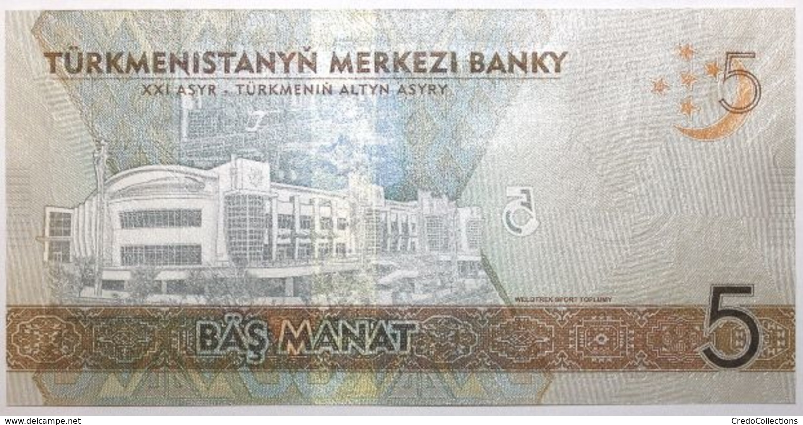 Turkménistan - 5 Manat - 2017 - PICK 36a - NEUF - Turkmenistan