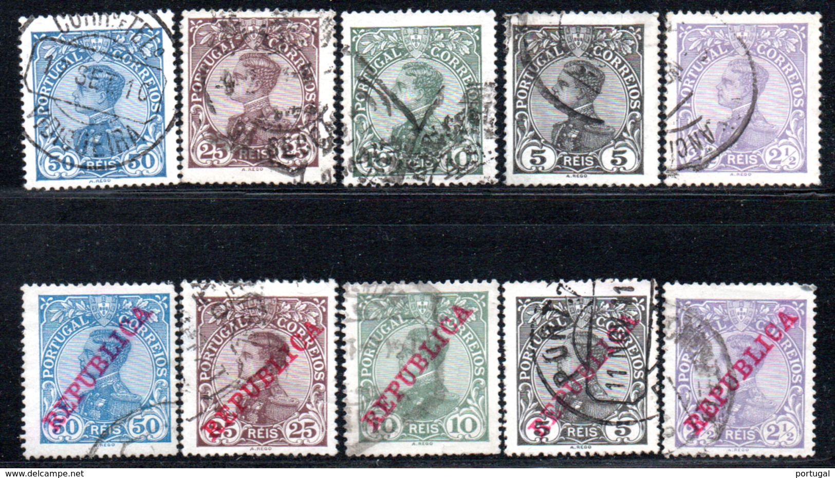 N° 154,5,6,9,60,8,9,70,3,4 - 1910 - Used Stamps