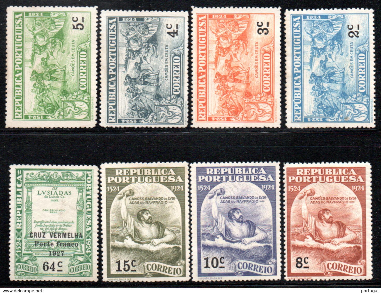 N° 299,300,1,2,4,5,6,15 ( * ) - 1924 - Neufs