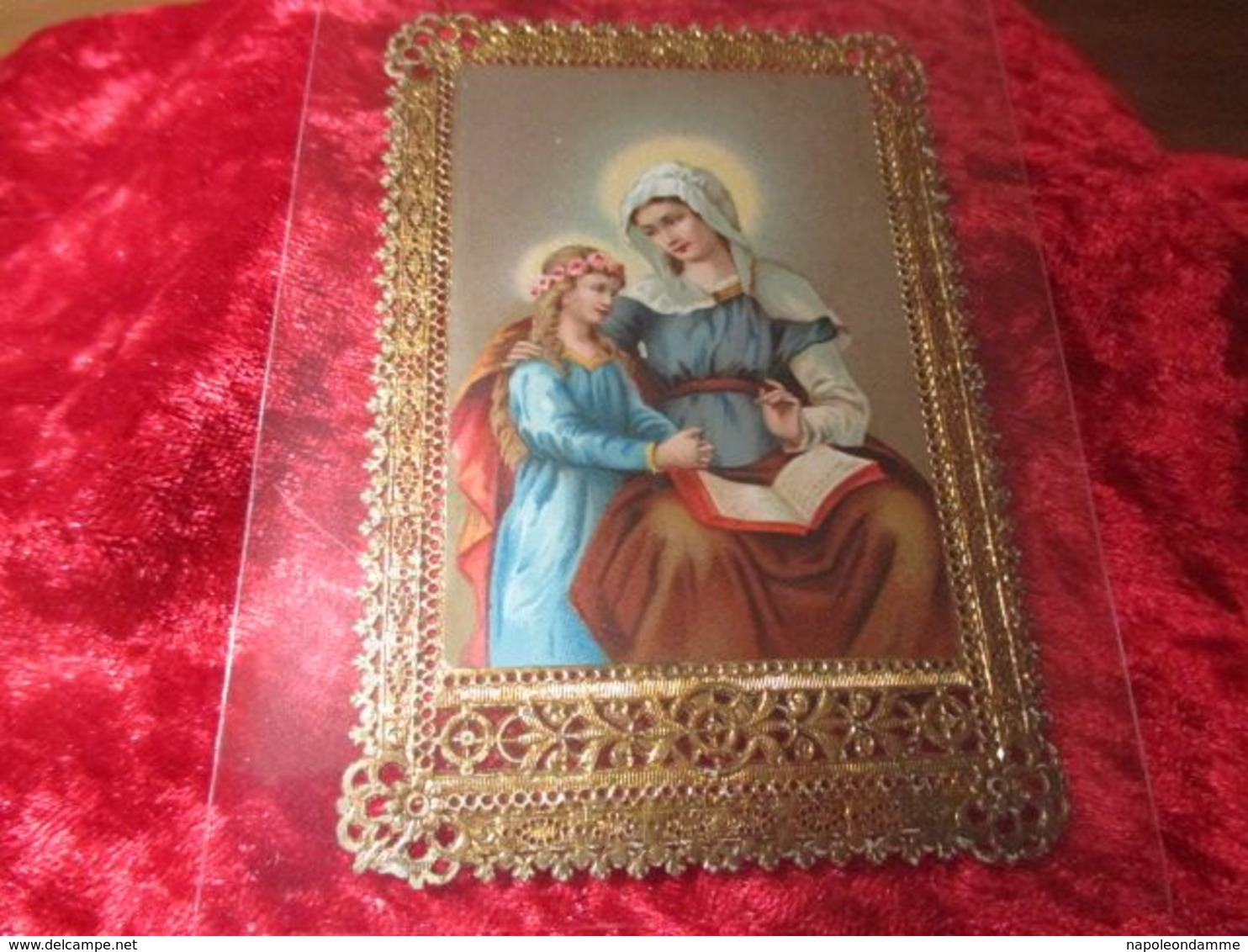 Holy Card Lace, Kanten Prentje, - Devotieprenten