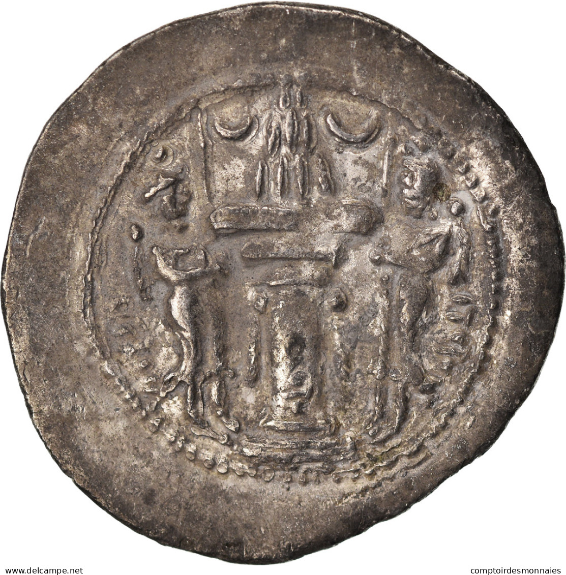 Monnaie, Royaume Sassanide, Yazdgard I, Drachme, TB+, Argent - Orientales