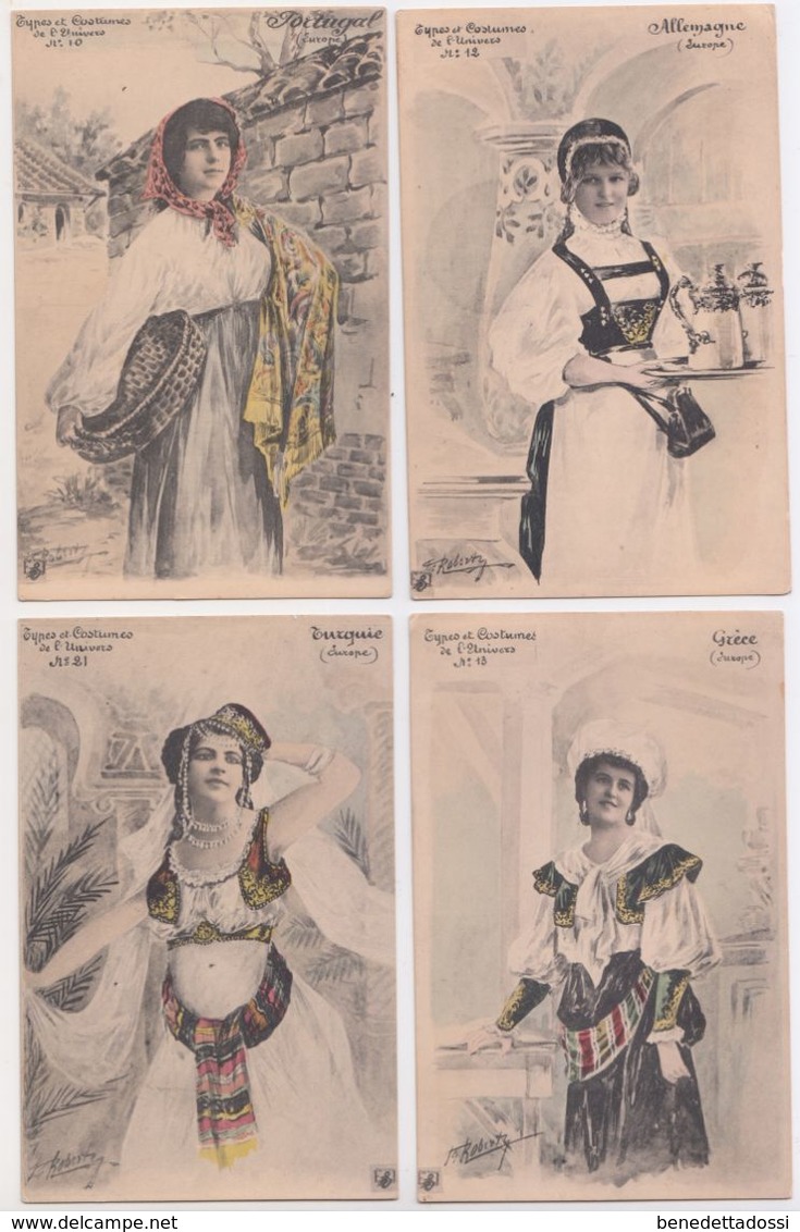 Types Et Costumes De L'Universe - Collezione, Collection, Series Roberty, Costumi Tradizionali, 12 Cards - Trachten