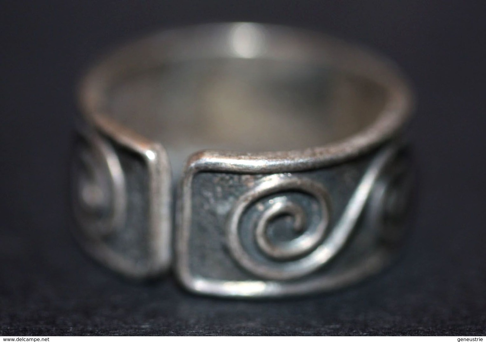 Bague Vintage Bretagne Motifs Celtiques Bague Bretonne (argent ? - Pas De Poinçon) 4.8gr - 17.5mm - T55 - Celtic Ring - Ring