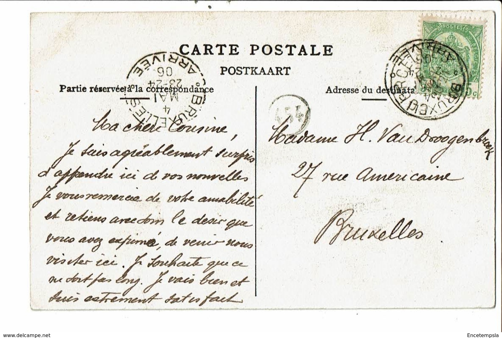 CPA-Carte Postale-Belgique-Miaucourt- Pensionnat Des Sacrés Coeurs En 1906-VM17942 - Courcelles