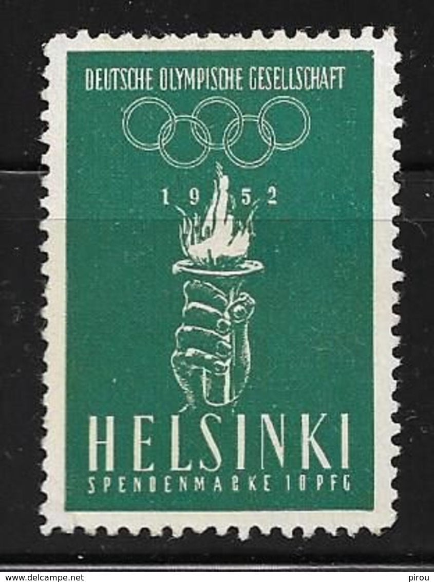 ALLEMAGNE JEUX OLYMPIQUES D ' HELSINKI 1952 - Sommer 1952: Helsinki