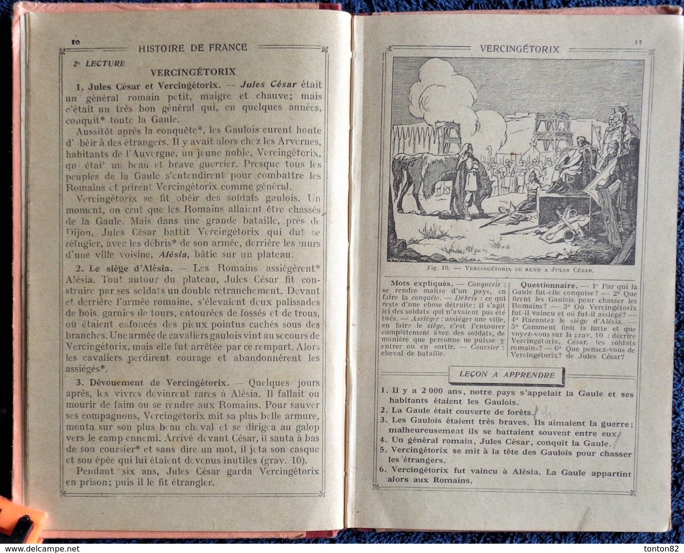 Gauthier et Deschamps - Cours d' Histoire de France - Cours élémentaire - Librairie Hachette - ( 1929 ) .
