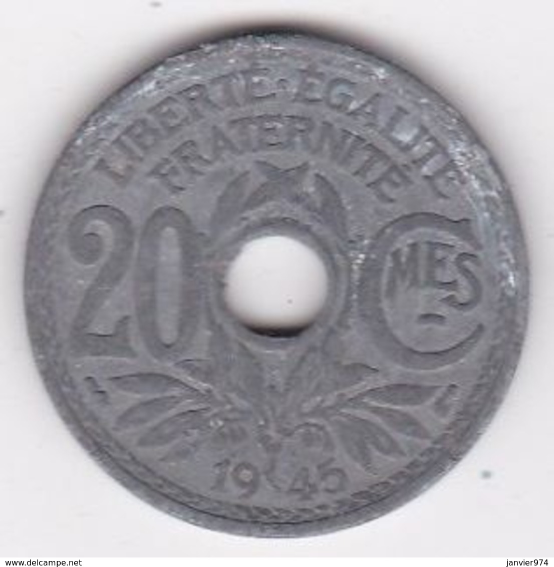 20 Centimes 1945 En Zinc - 20 Centimes