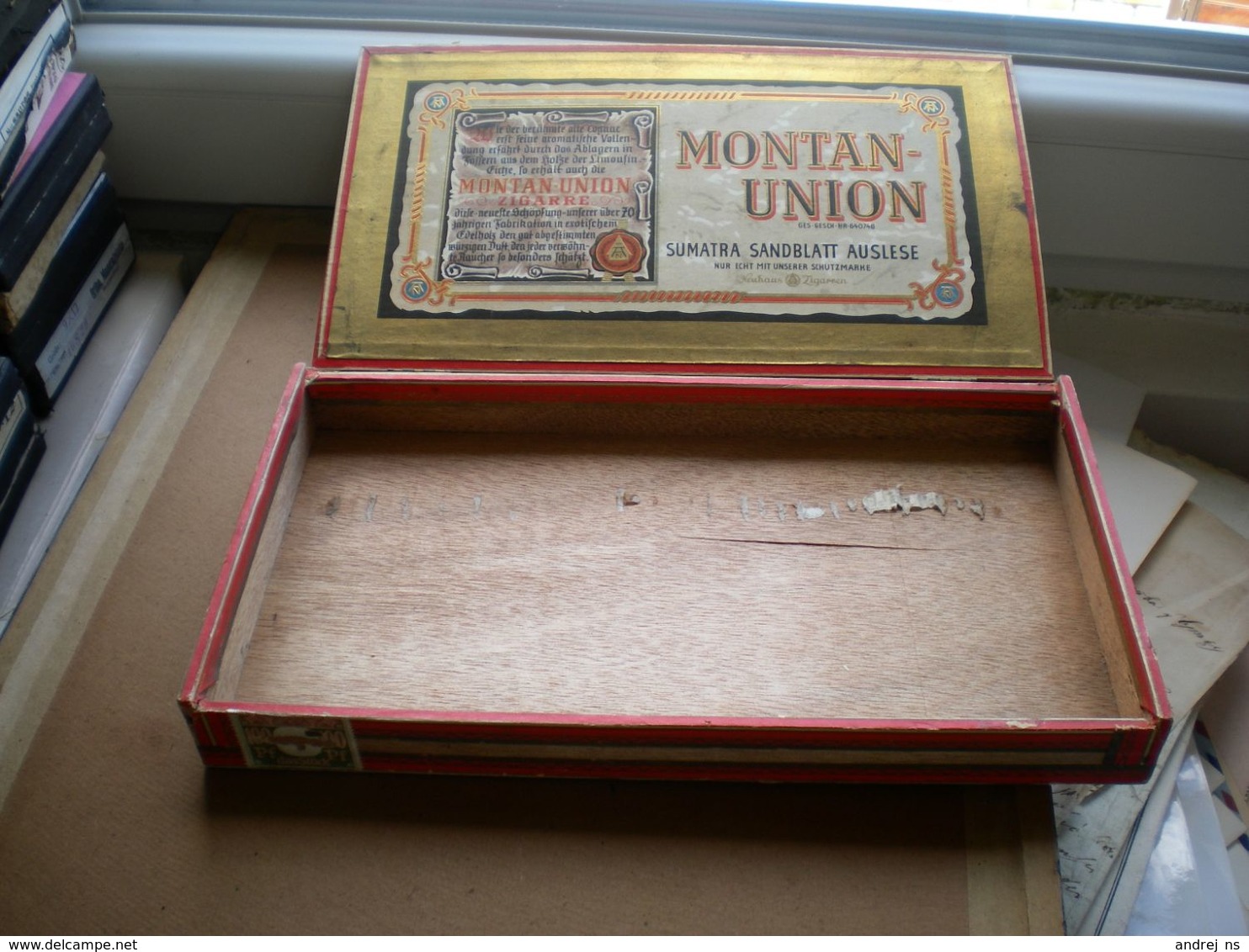 Old Wooden Box Neuhaus Zigarren Sind Gut Und Mild Montan Union Sumatra Sandblatt Auslese  Big Box - Contenitori Di Tabacco (vuoti)