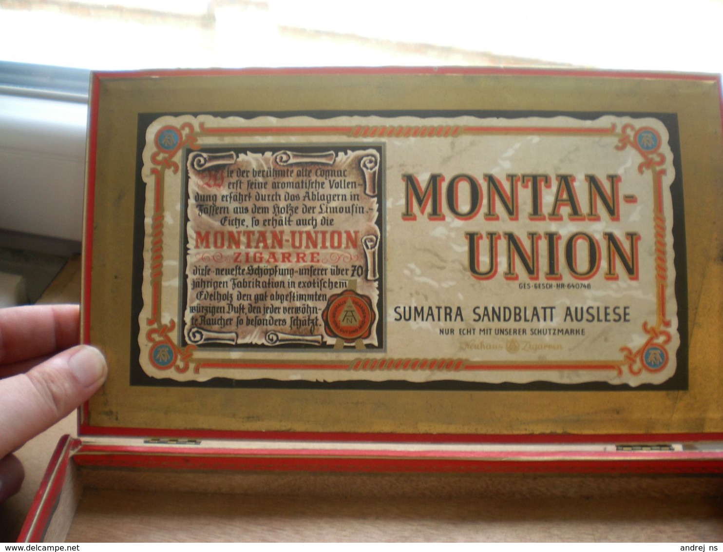 Old Wooden Box Neuhaus Zigarren Sind Gut Und Mild Montan Union Sumatra Sandblatt Auslese  Big Box - Contenitori Di Tabacco (vuoti)