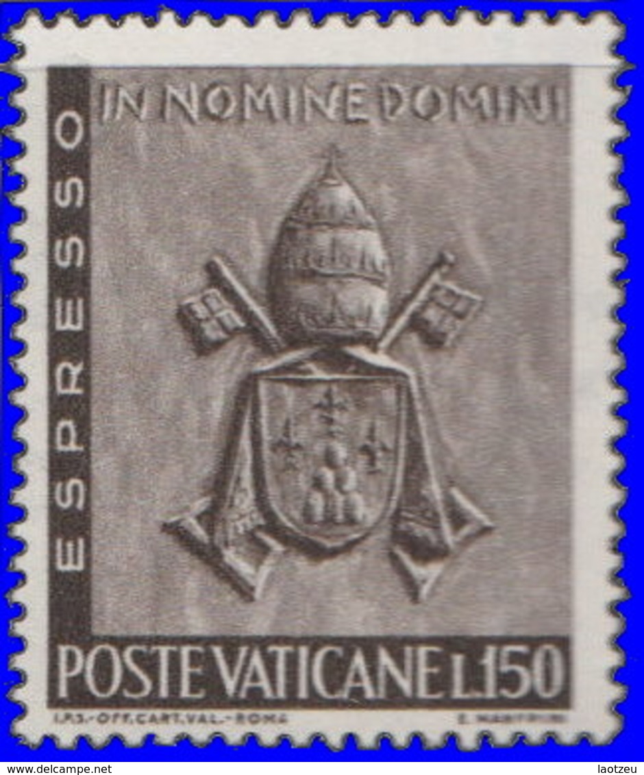 Vatican Exprès 1966. ~ Ex 17** - Armoiries - Priority Mail