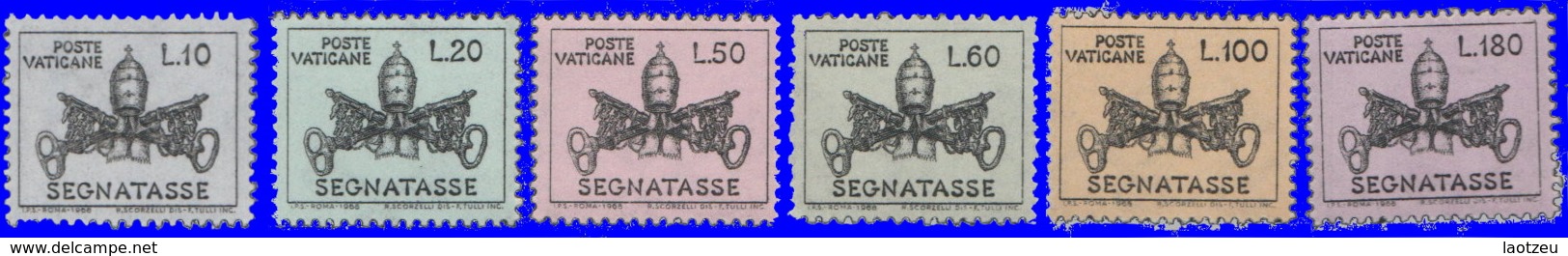 Vatican Taxe 1968. ~ T 19 à 24** - Armoiries - Taxes