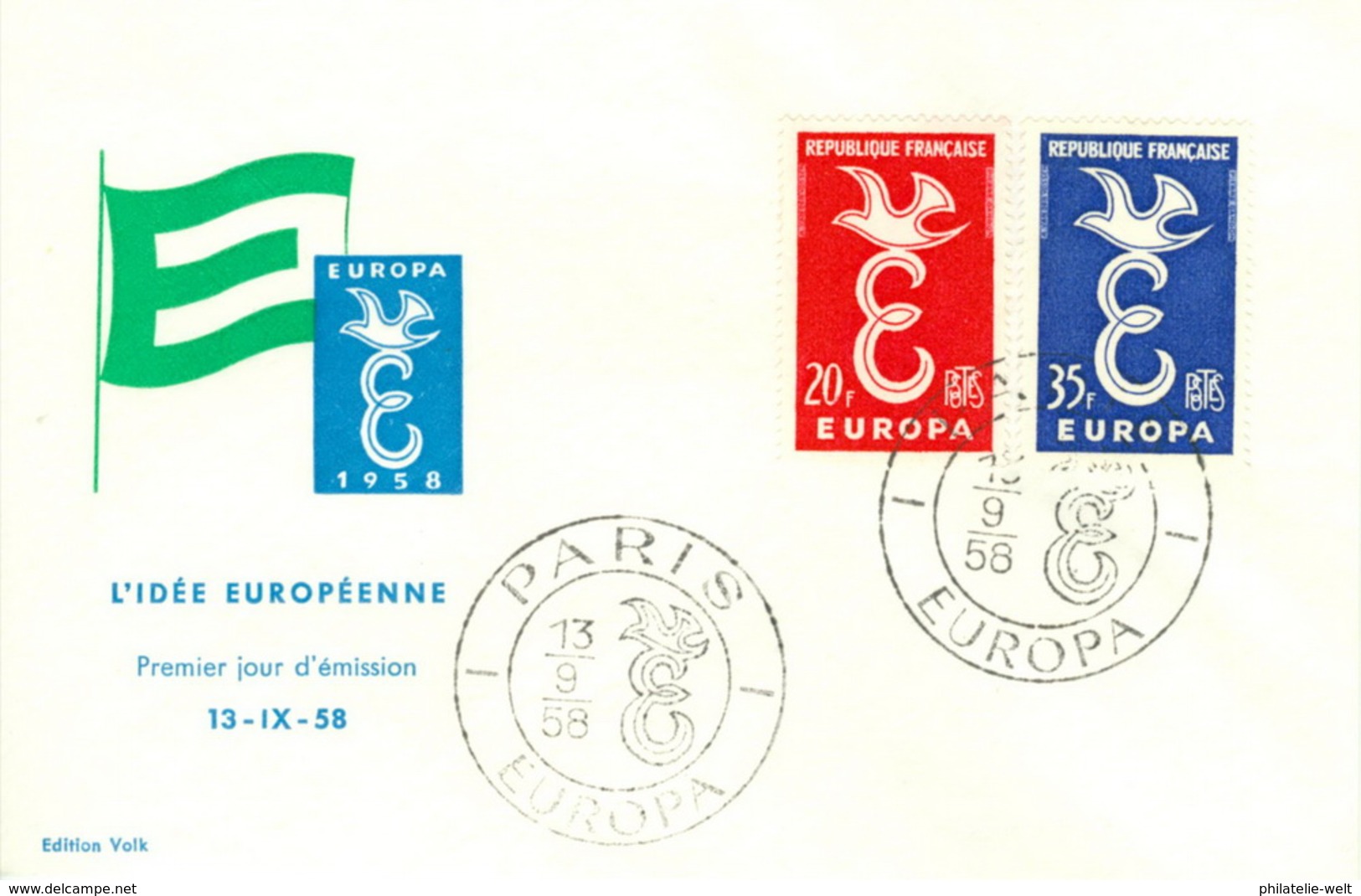 Frankreich 1210/11 FDC CEPT 1958 - 1958