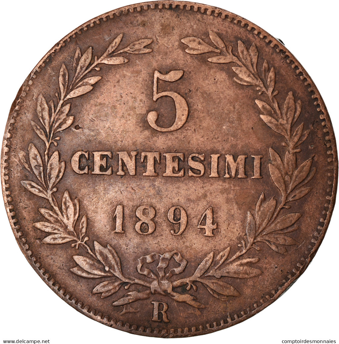 Monnaie, San Marino, 5 Centesimi, 1894, Rome, TTB, Cuivre, KM:1 - Saint-Marin