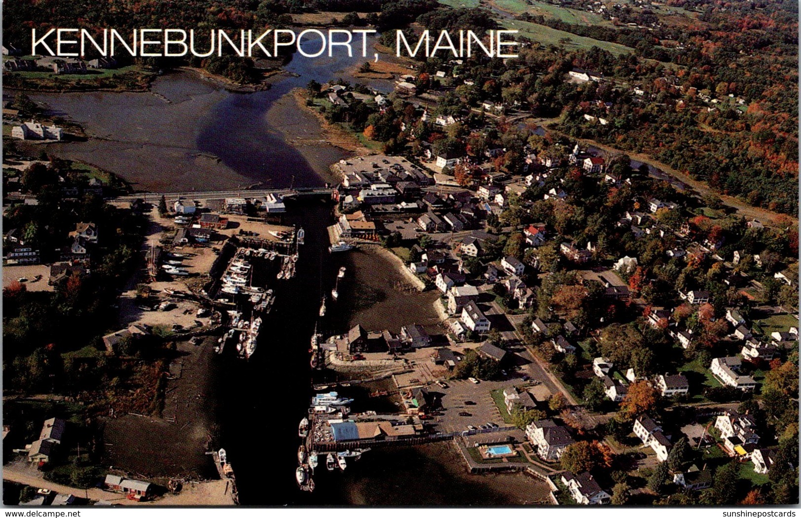 Maine Kennebunkport Greetings Aerial View - Kennebunkport