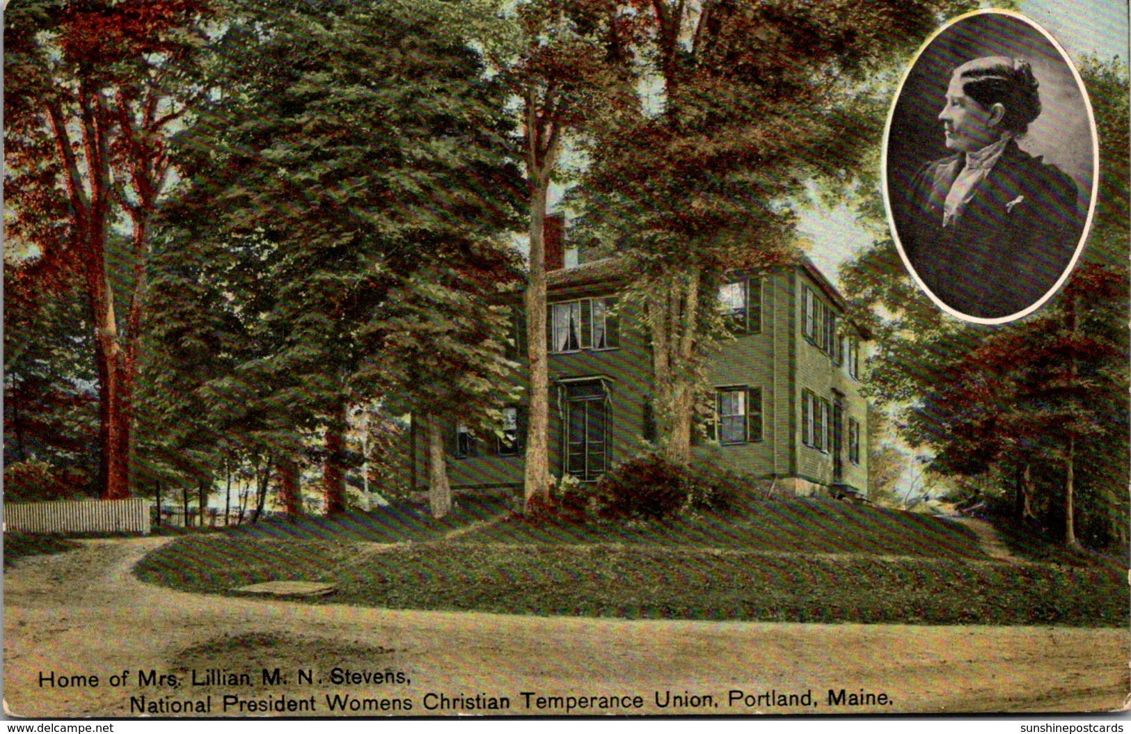 Maine Portland Home Of Mrs Lillian M N Stevens National President Womens Christian Temperance Union - Portland