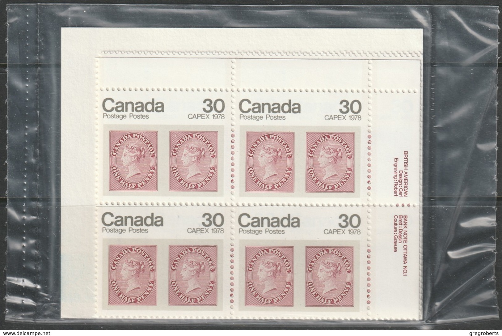 Canada Sc 755 Complete Plate Block Set MNH - Blocks & Sheetlets