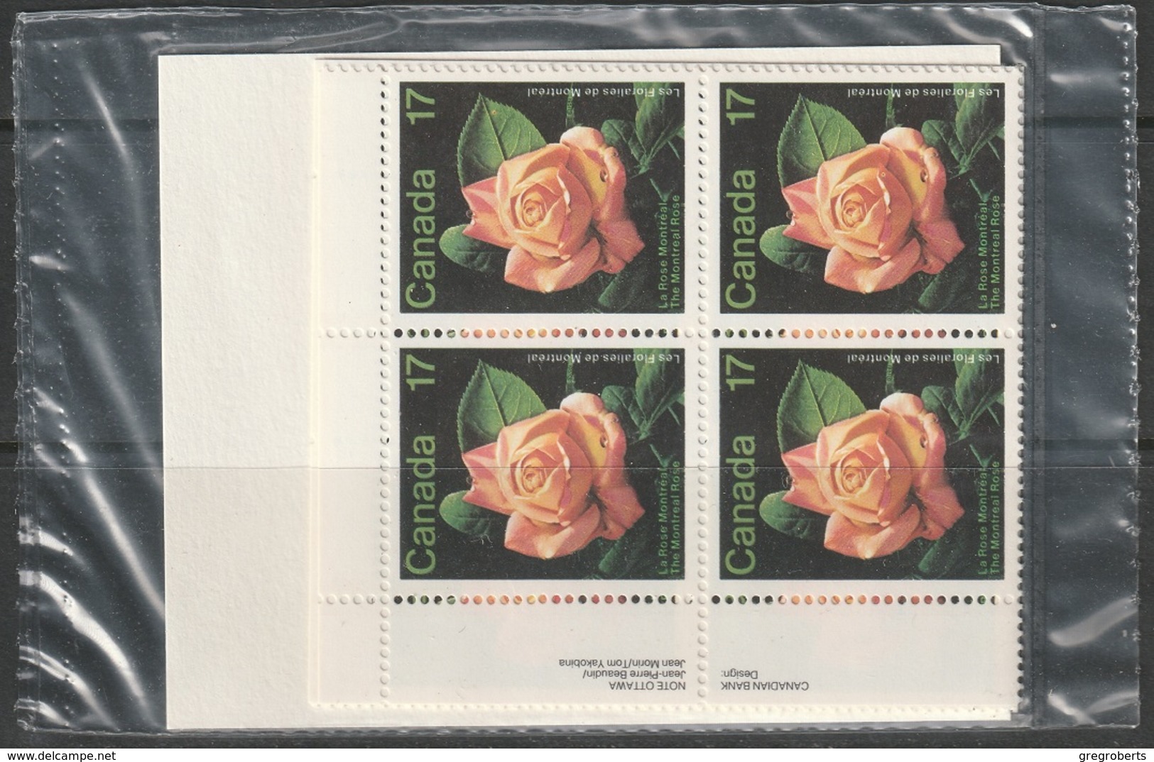 Canada Sc 896 Complete Plate Block Set MNH - Blocks & Sheetlets