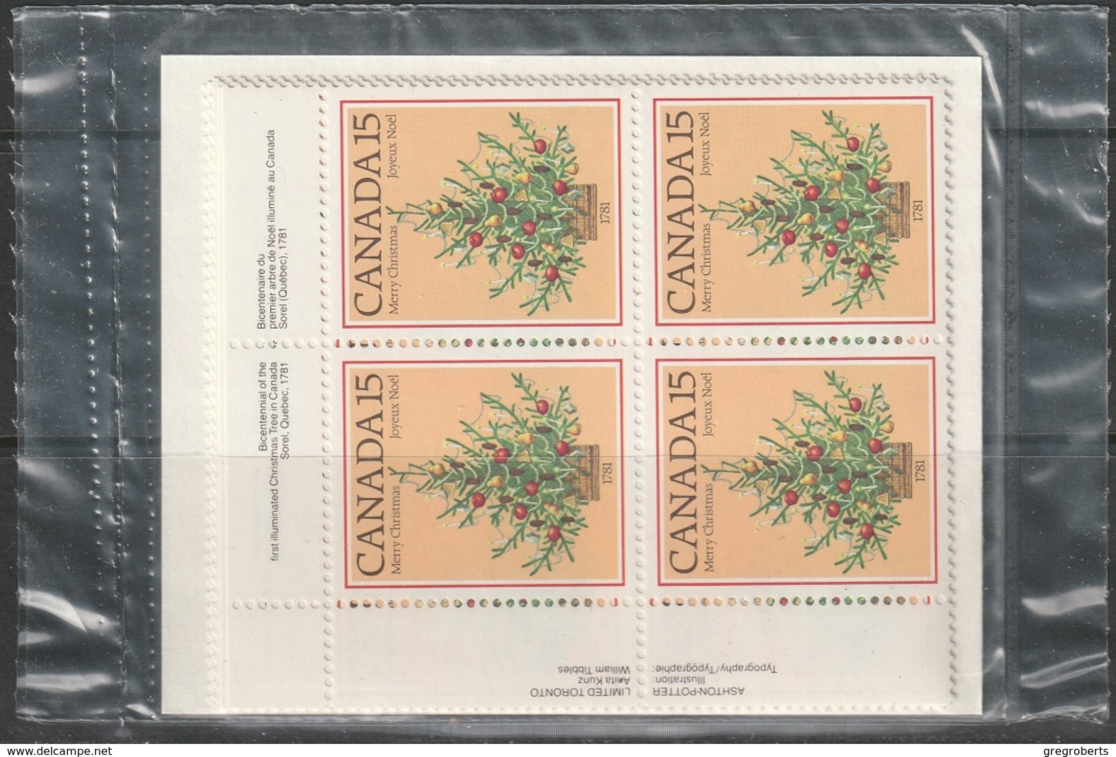 Canada Sc 900 Complete Plate Block Set MNH - Blocks & Sheetlets