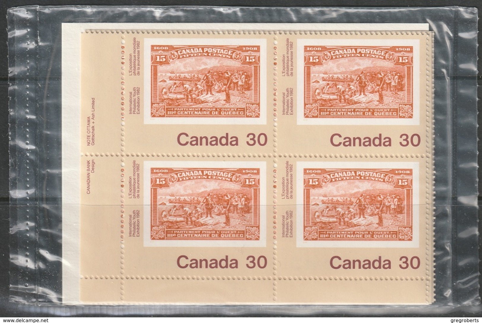 Canada Sc 910 Complete Plate Block Set MNH - Blocks & Sheetlets