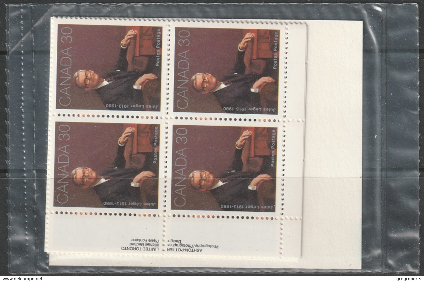 Canada Sc 914 Complete Plate Block Set MNH - Blocks & Sheetlets