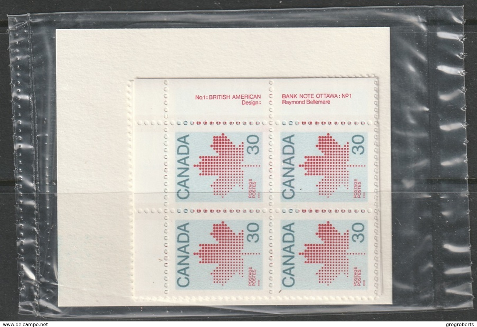 Canada Sc 923 Complete Plate Block Set MNH - Blocks & Sheetlets