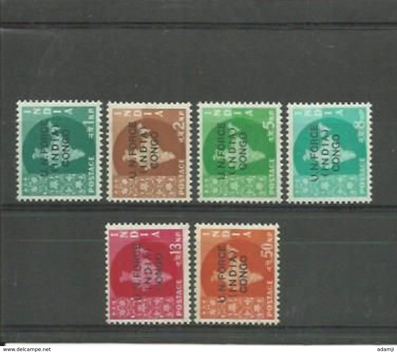 INDIA 1962 U.N. FORCES IN CONGO MNH - Unused Stamps