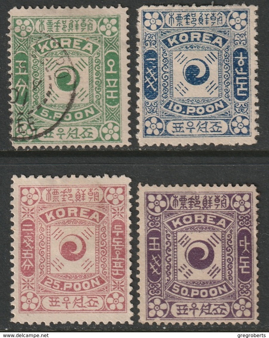 Korea Sc 6-9 Complete Set Most MH With Disturbed Gum (6 Is Used) - Corée (...-1945)