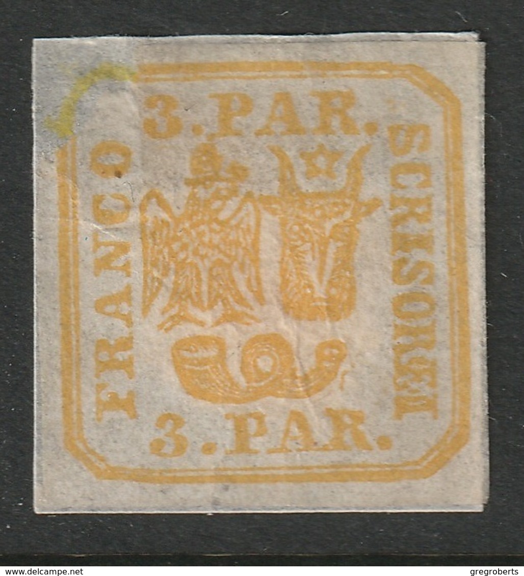 Romania Sc 19 MH Missing UL Corner, On Backing Paper - Nuovi