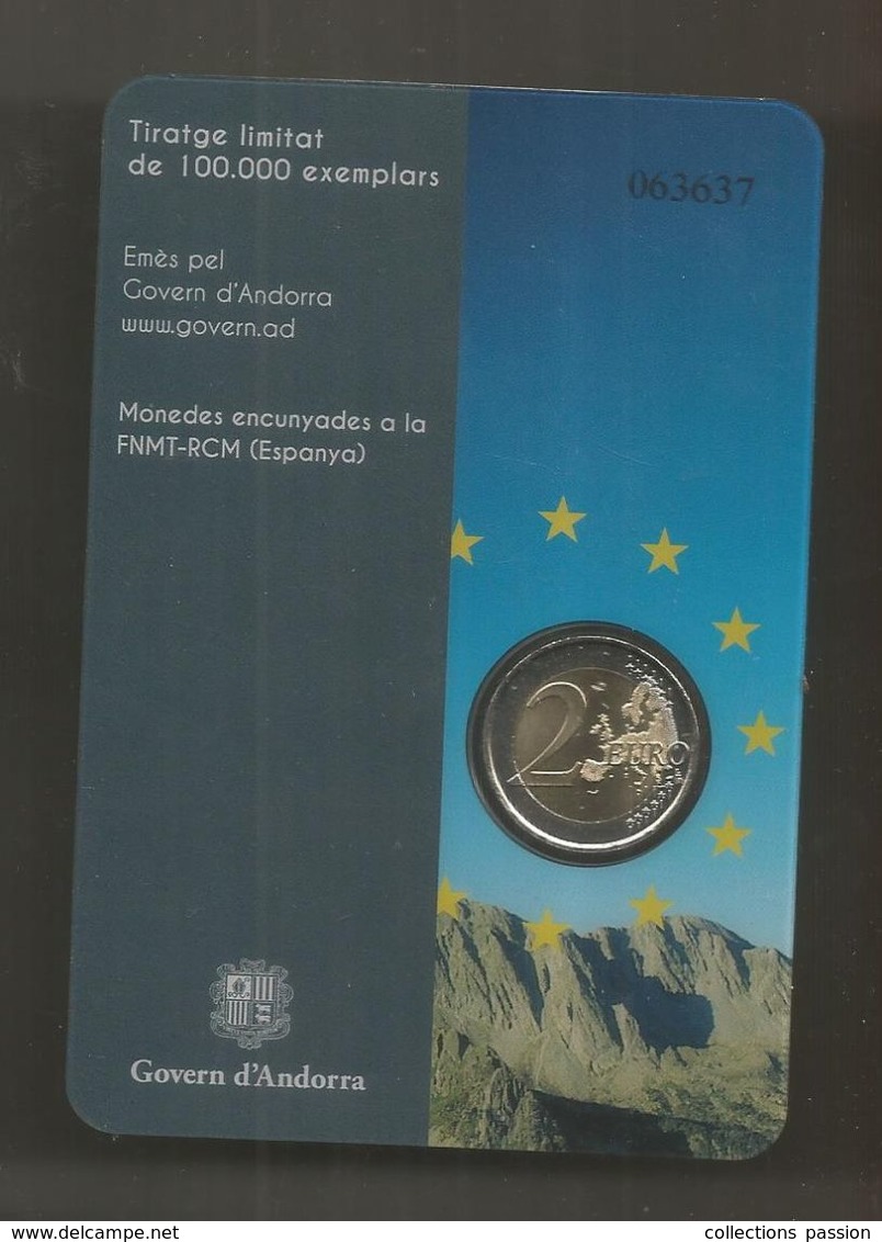 Monnaie,ANDORRE , ANDORRA ,2 Euro ,2014 ,20e Aniversari D'Andorra Al Consell D'Europa,, Frais Fr Recommandé R1 6.50 E - Andorra