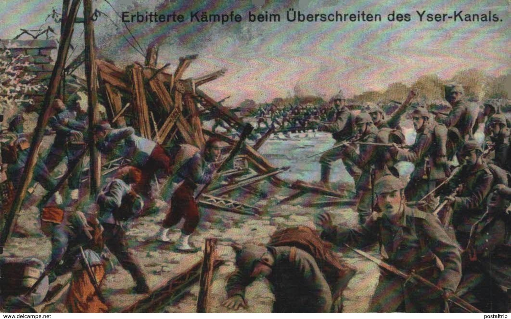 FELDPOST "Erbitterte Kämpfe Beim Überschreiten Des Yser-Kanals"  1914/15 WWI WWICOLLECTION - Ieper