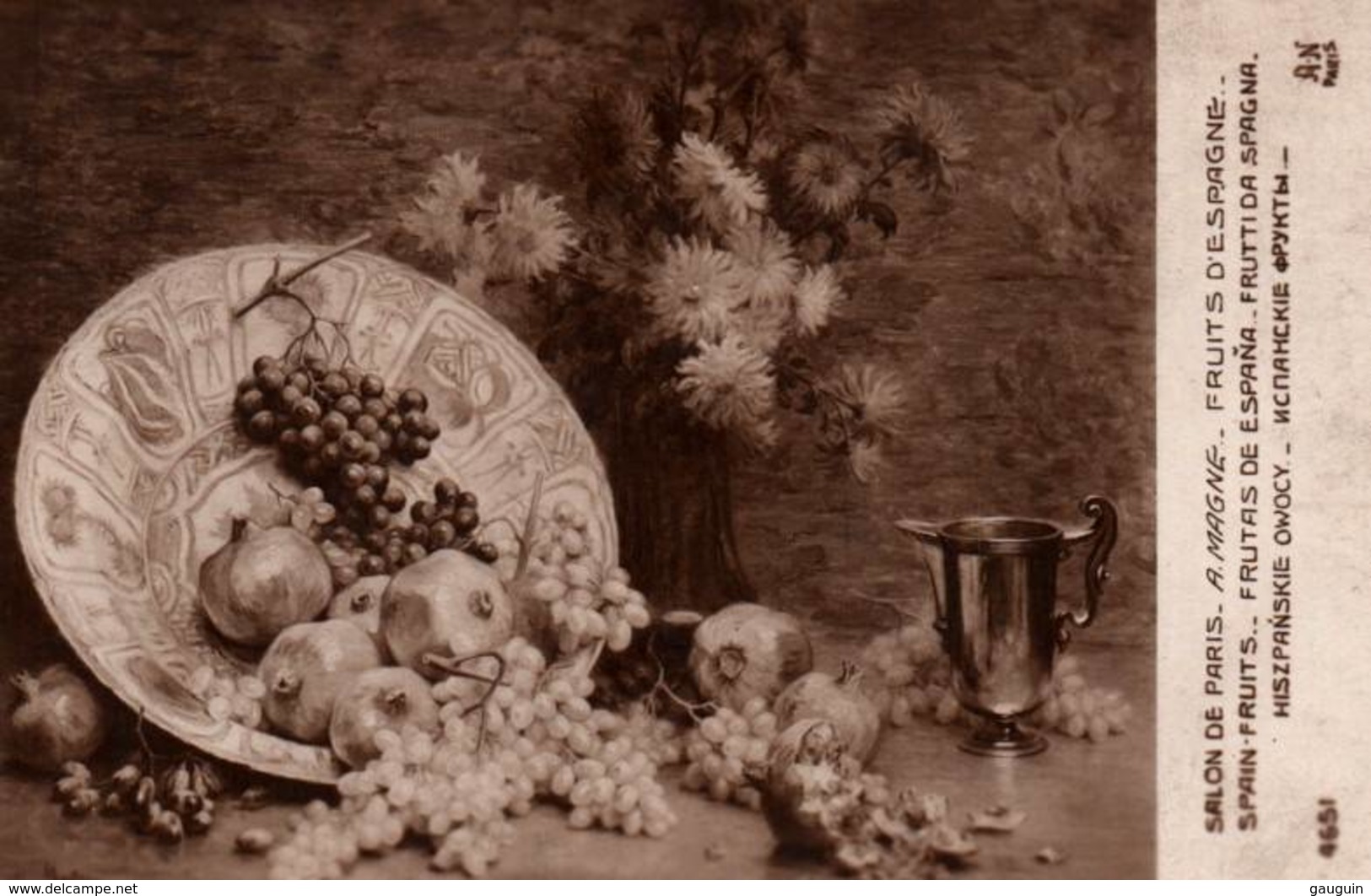 CPA - A.MAGNE - "FRUITS D'ESPAGNE " (nature Morte) - Edition A.Noyer - Paintings