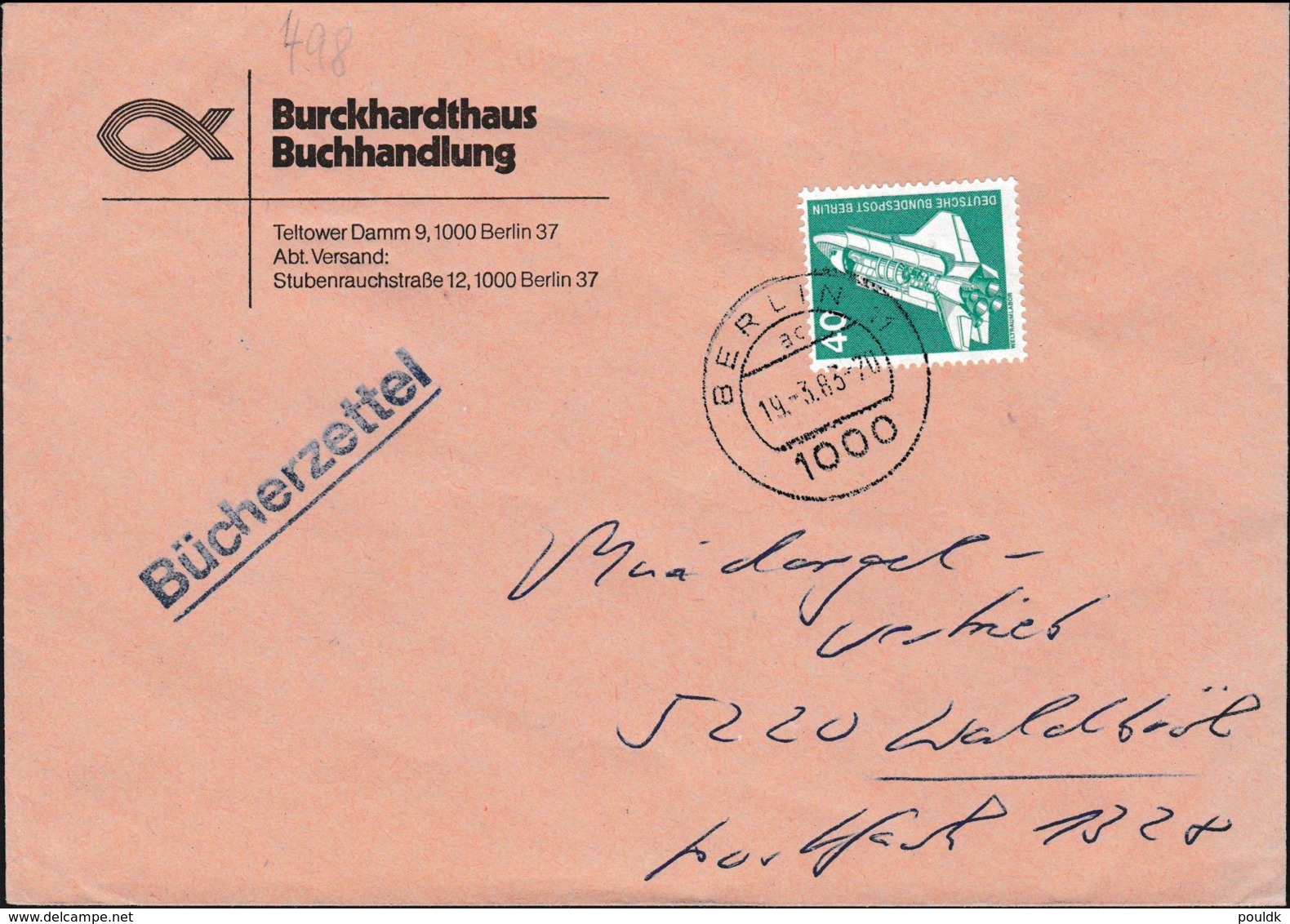 Germany Cover Marked Bücherzettel Posted Berlin 1983 (DD1-32) - Storia Postale