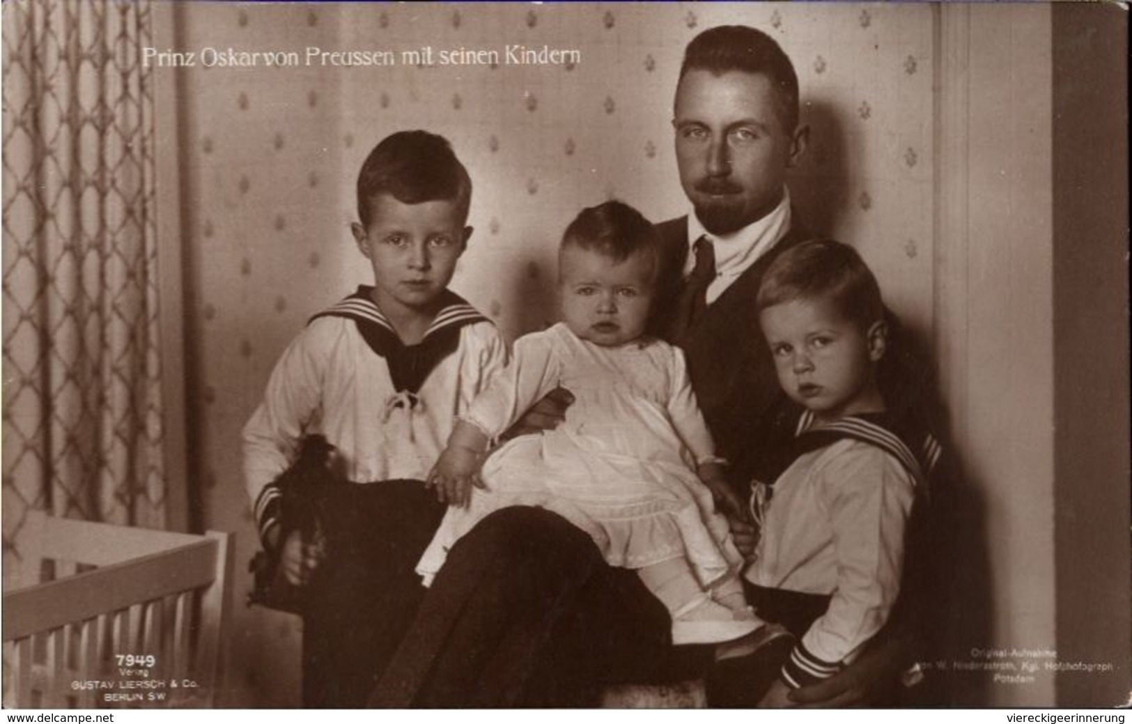 ! Alte Ansichtskarte, Adel, Royalty, Prinz Oskar Von Preussen Mit Seinen Kindern - Koninklijke Families