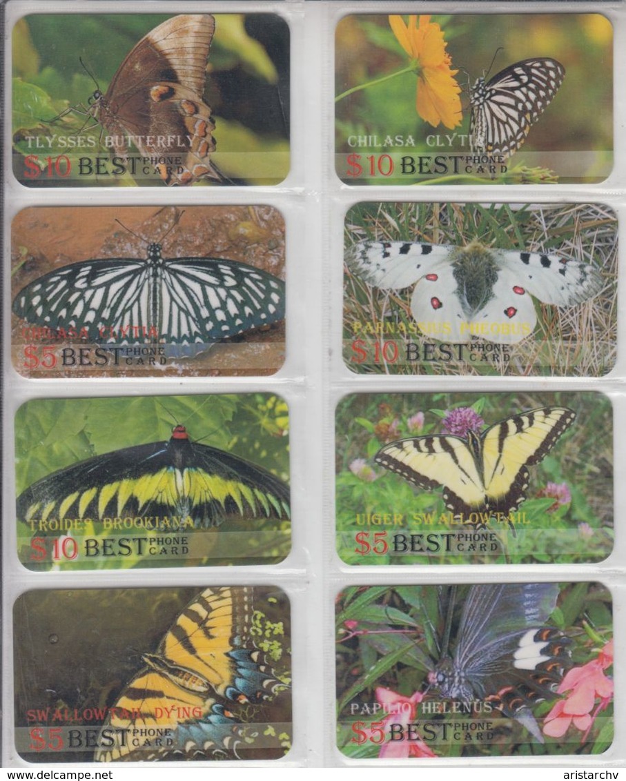 USA BUTTERFLY SET OF 16 PHONE CARDS - Schmetterlinge