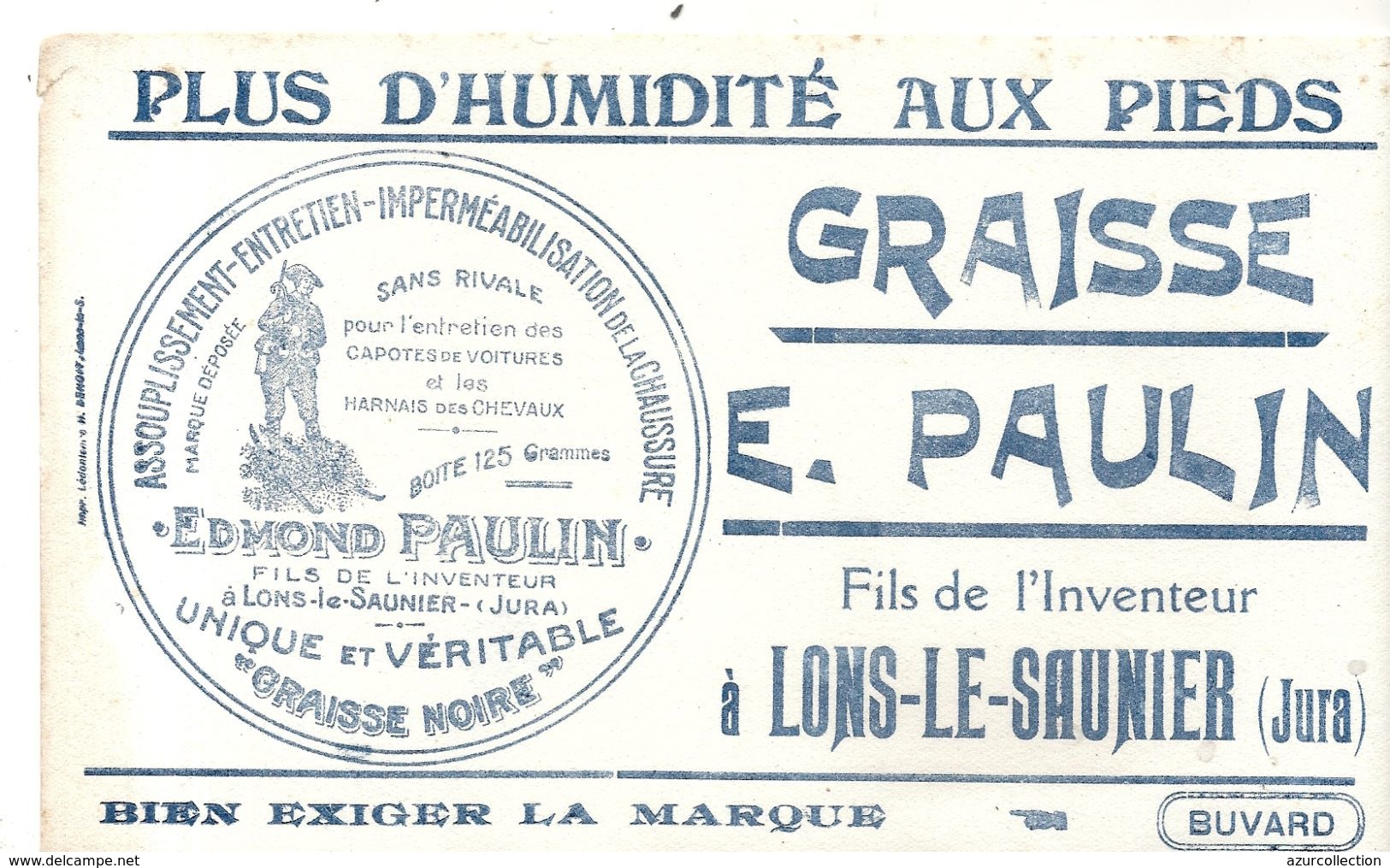 GRAISSE PAULIN . LONS LE SAUNIER + CHASSEUR ALPIN - Produits Ménagers