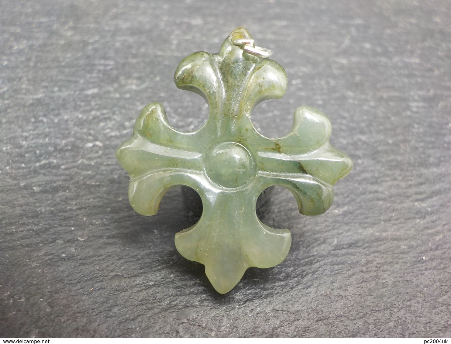 Necklace Pendant. Grade A Jadeite Jade Heraldic Cross Pendant With Certificate. Gift, Jewelry, Free Shipping. - Ethnics