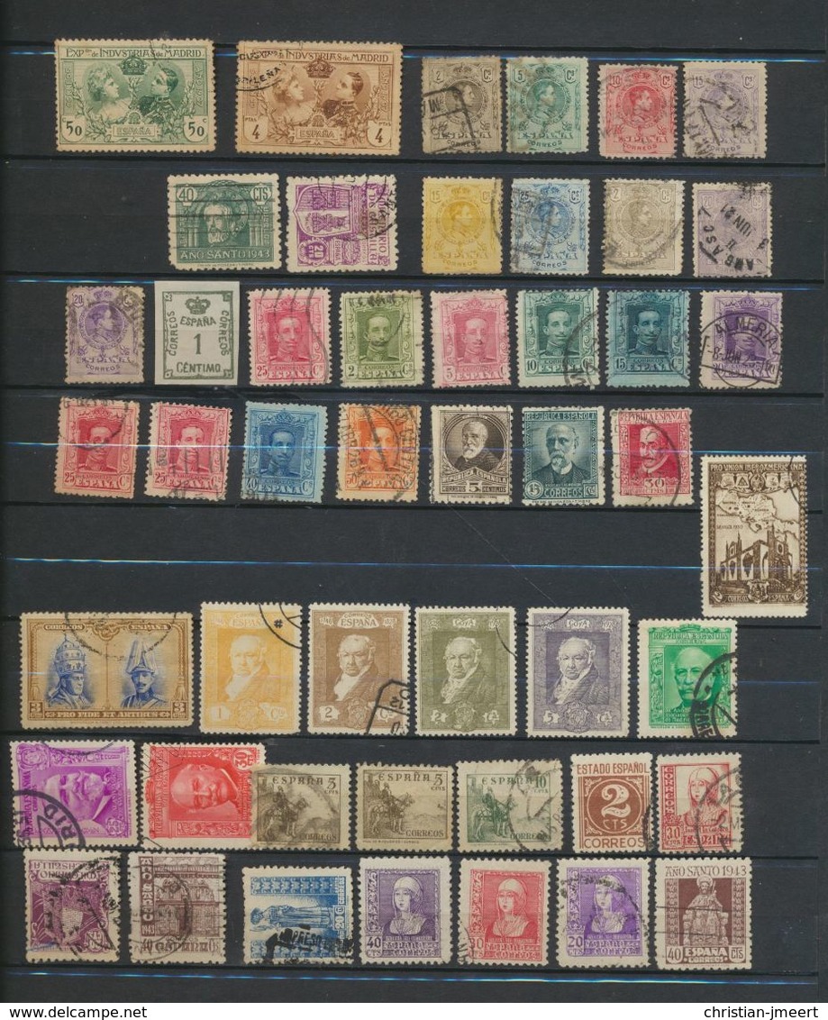 Espagne  Collection  De 48 Timbres Oblitérés - Colecciones