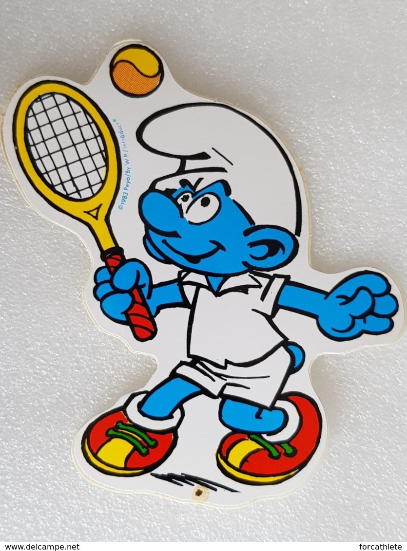 Schtroumpf Tennisman - Tennisman Smurf - Autocollant - Sticker - Collezioni