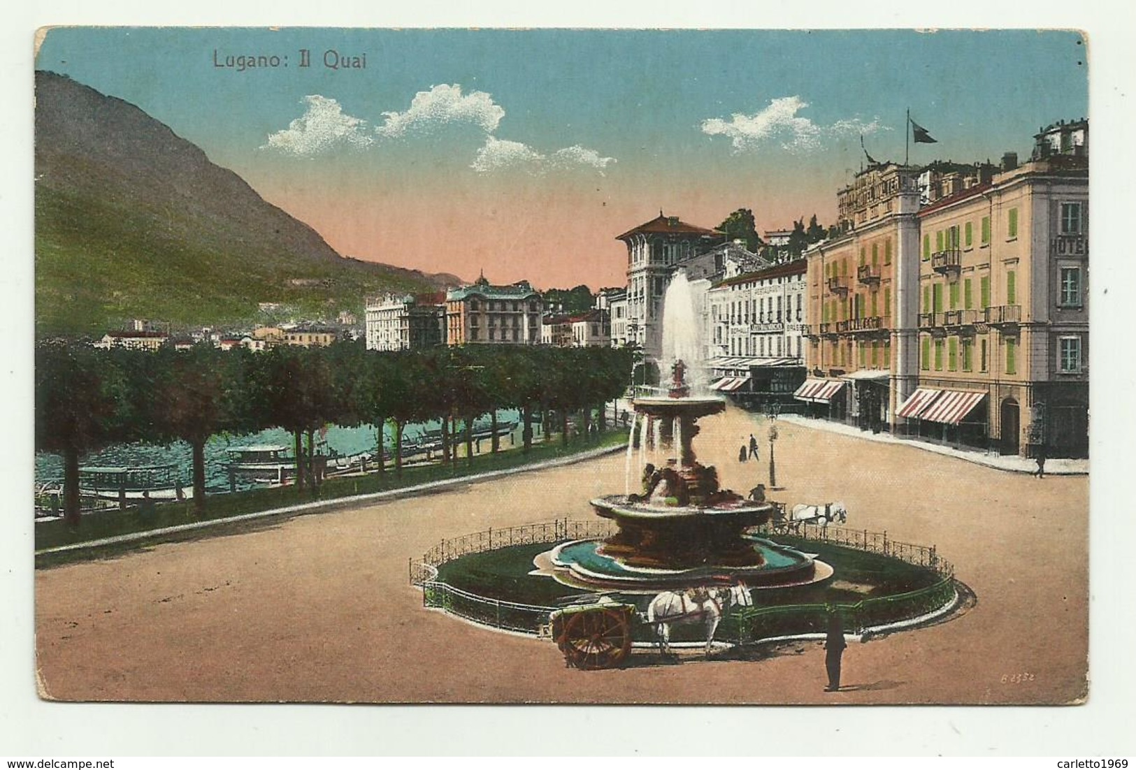 LUGANO - IL QUAI  - RETRO, OMAGGIO AI FERITI GRAVI RIMPATRIATI LUGANO 1917 - NV FP - Lugano