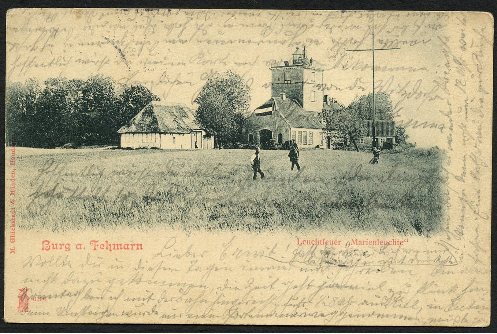 DT.REICH 1901, Nr. 55, KUPFERDRUCK-PK, ABB. BURG AUF FEHMARN, STPL-KGS KIEL - Gebraucht