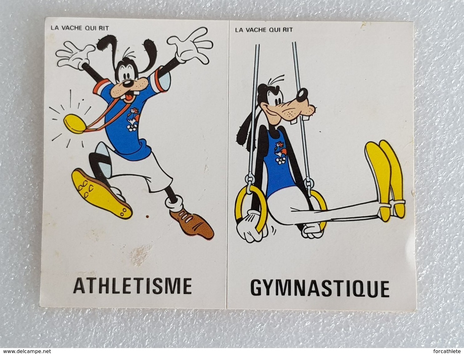 La Vache Qui Rit - The Laughing Cow - Dingo - Goofy - Athlétisme - Athletics - Gym - Gymnastic - Autocollant - Sticker - Collections
