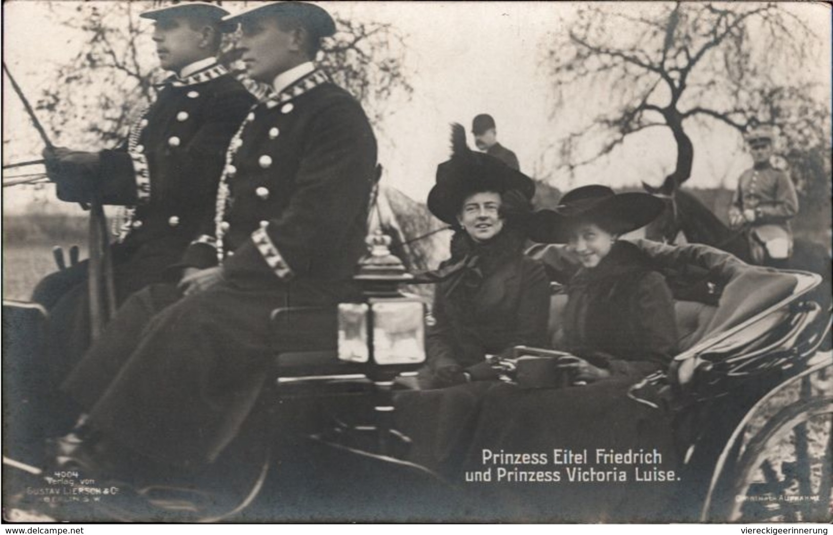 ! Alte Ansichtskarte, Adel, Royalty,  Prinzessin Eitel Friedrich, Victoria Von Preussen, Kutsche - Case Reali