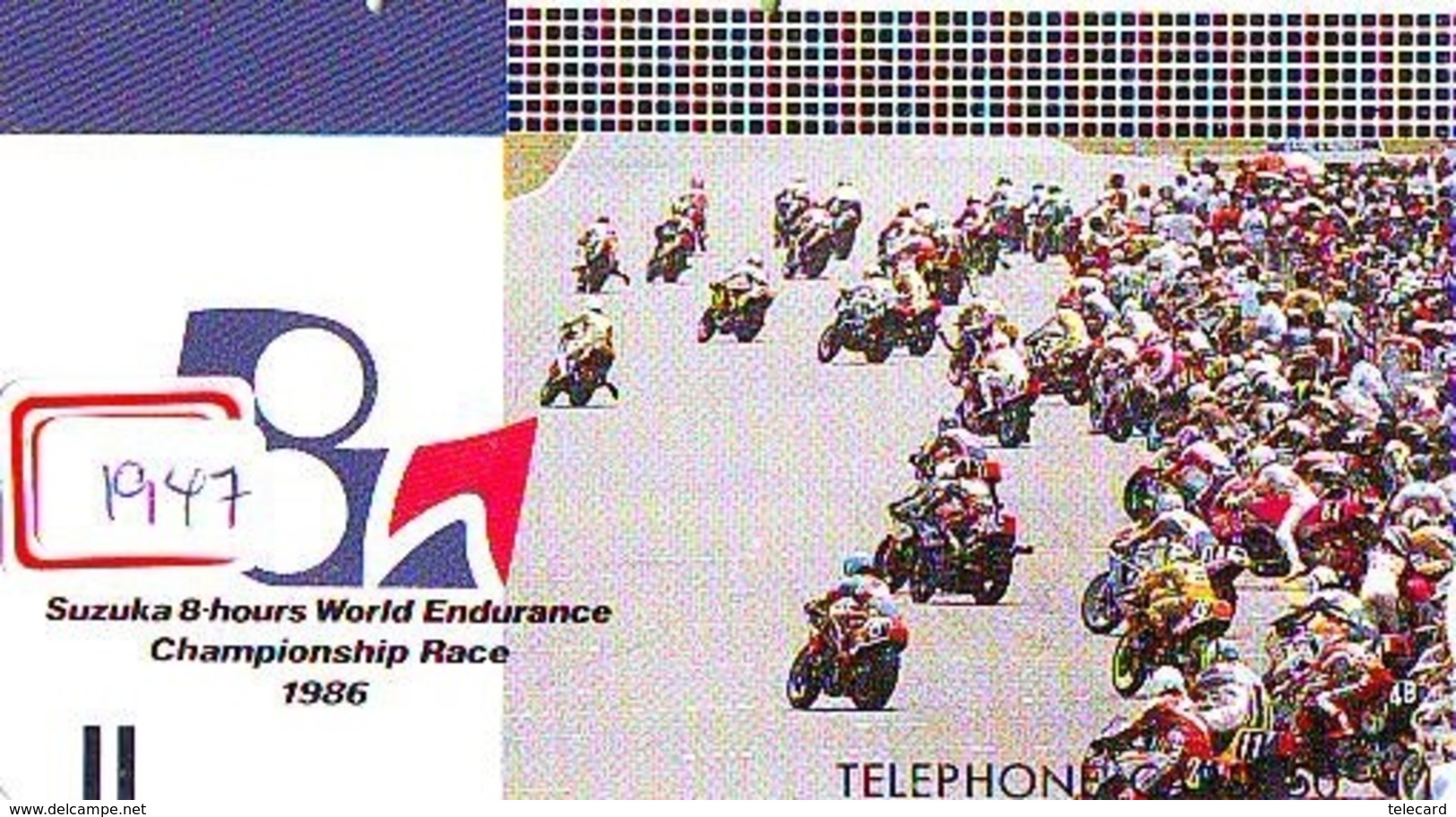 Télécarte Japon * FRONT BAR * 330-2228 * GRAND PRIX 1986 * SUZUKA 8-HOURS * MOTO  (1947) MOTORBIKE * PHONECARD JAPAN - Motorbikes