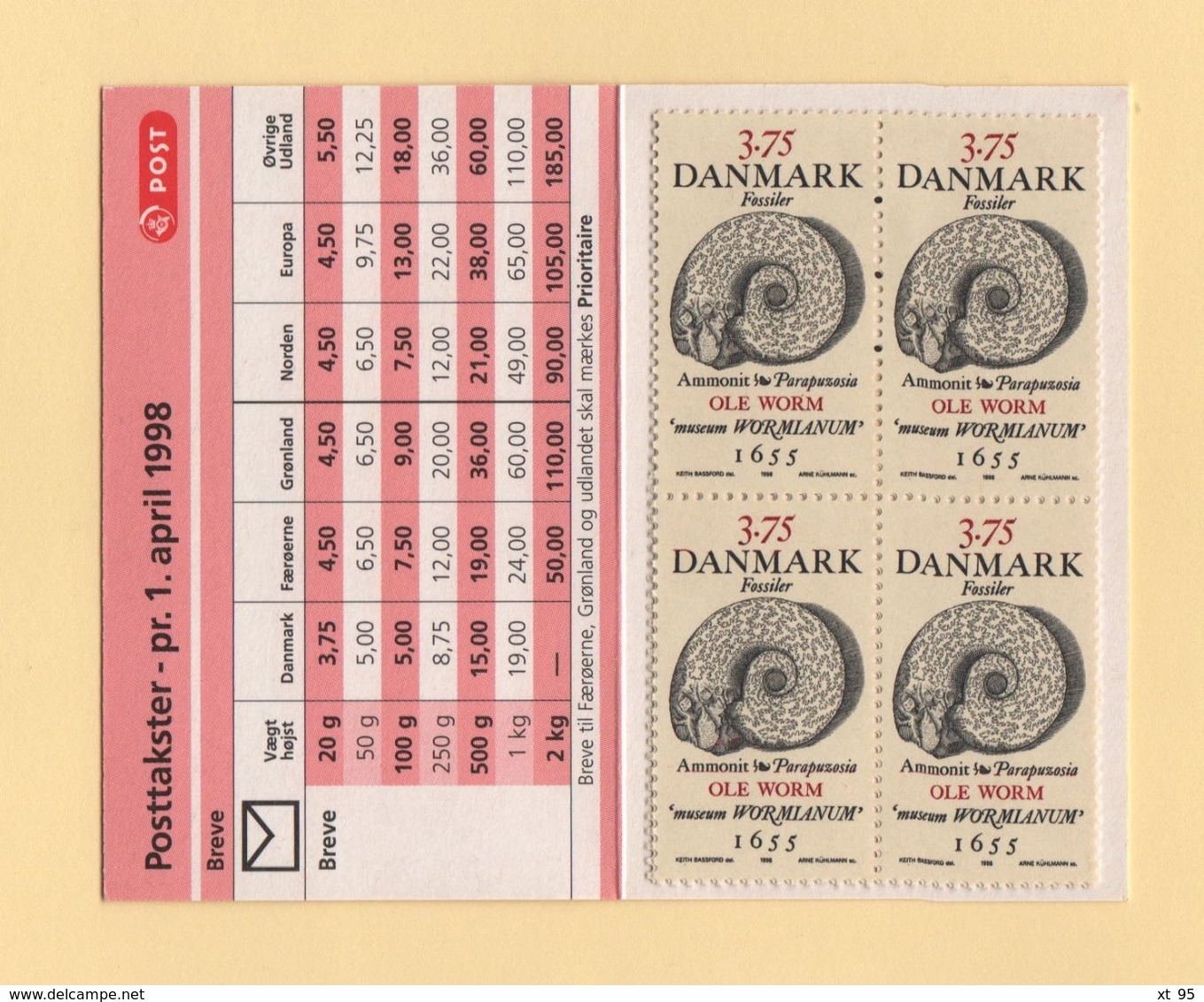 Danemark - Carnet - C-1198 - Fossile - Cote 15€ - Cuadernillos