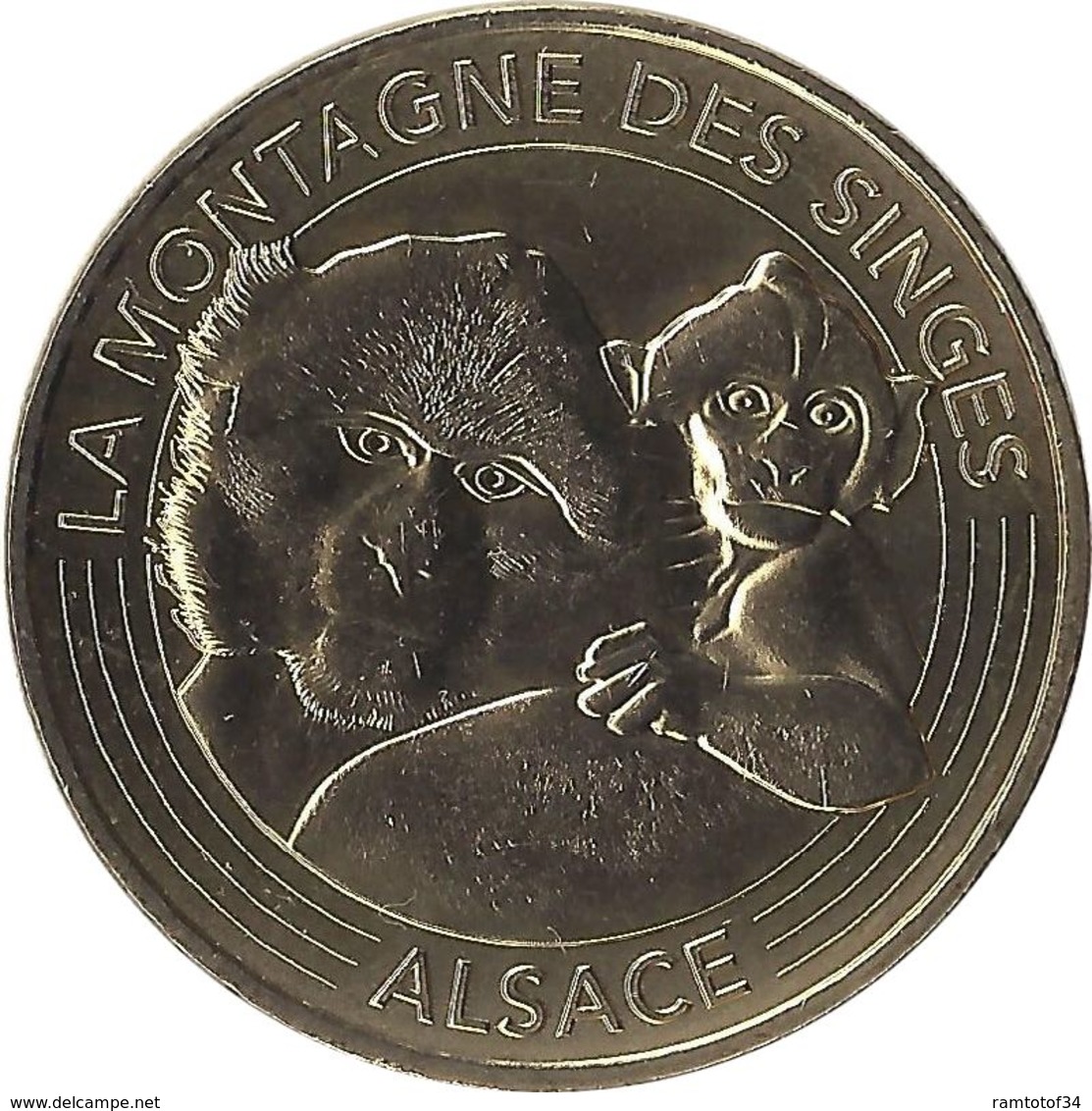 2017MDP173 - KINTZHEIM - La Montagne Des Singes 11 (mère Et Petit) / MONNAIE DE PARIS - 2017