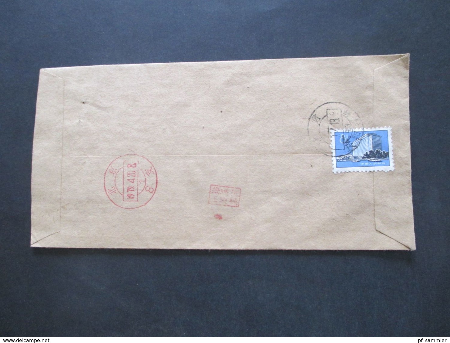 VR China um 1970er Jahre  Belege Posten 50 Stk. Freimarken Bauten Pekings. teilweise mit Inhalt / verschiedene Stempel