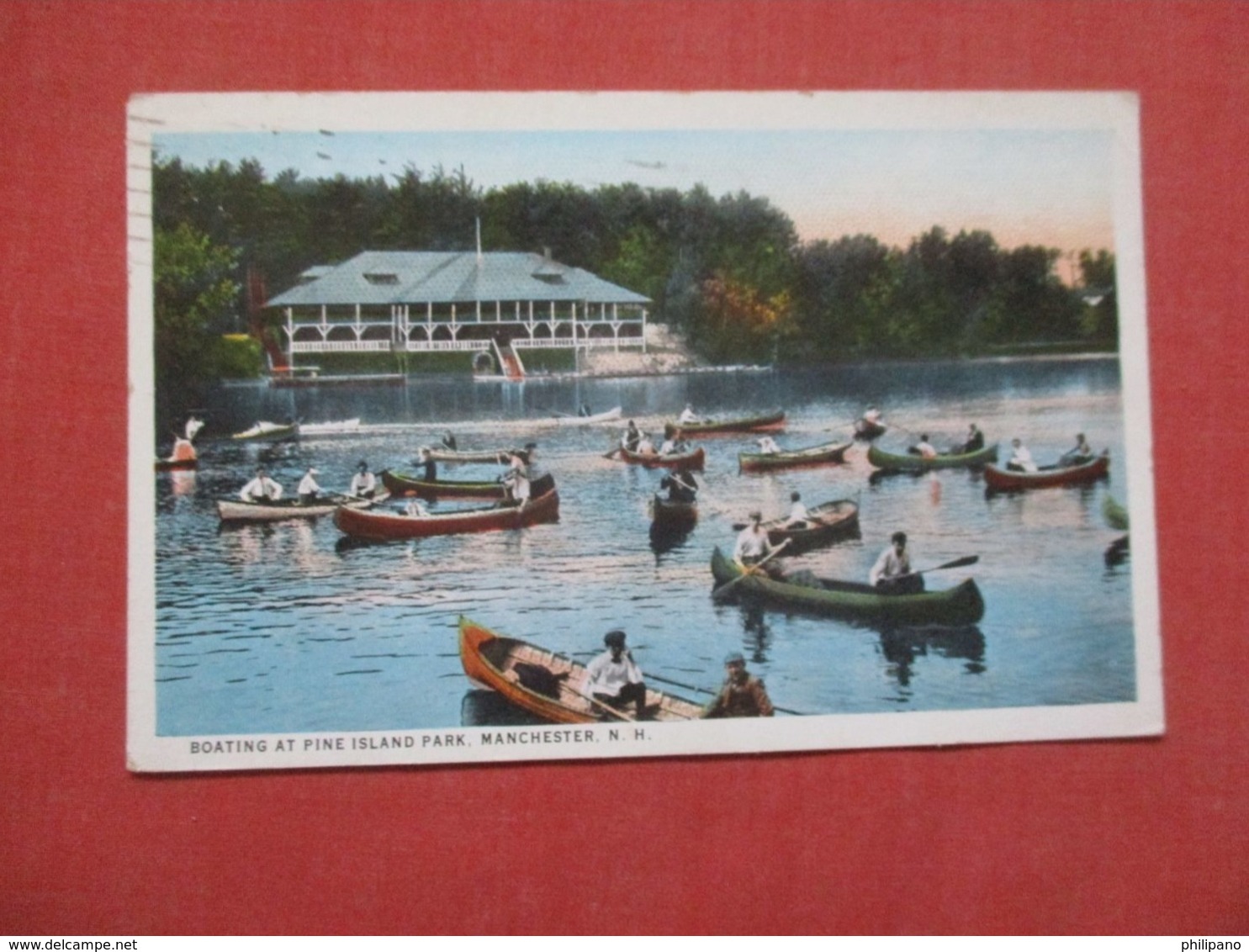 Boating At Pine Island Manchester New Hampshire >    .   Ref 4170 - Manchester