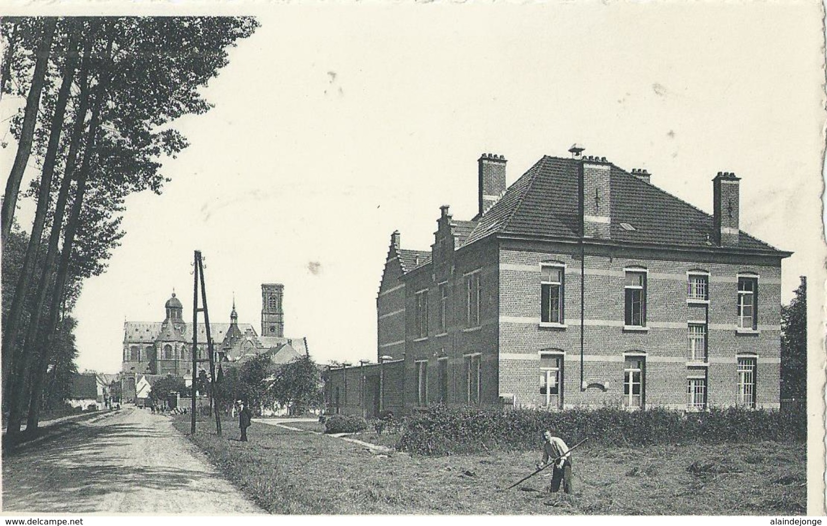 Grimbergen - School Der Zusters Met Zicht Op De Kerk - Uitg. Drukkerij Rassaert, Grimbergen - Grimbergen