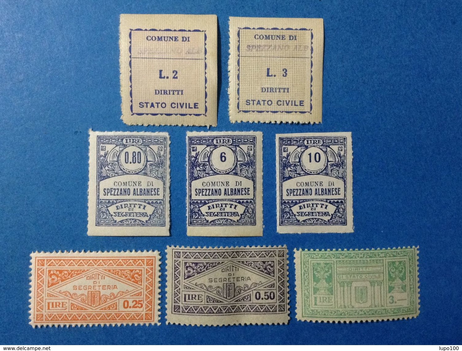 ITALIA LOTTO 8 MARCHE DA BOLLO NUOVE MNH** COMUNALI MUNICIPALI LOCAL MUNICIPAL STEMPELMARKE FISCAUX REVENUE TAX - Revenue Stamps